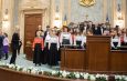 Corul ”Orfeu” din Curtea de Argeș a deschis sesiunea lucrărilor Senatului României cu intonarea Imnului Național